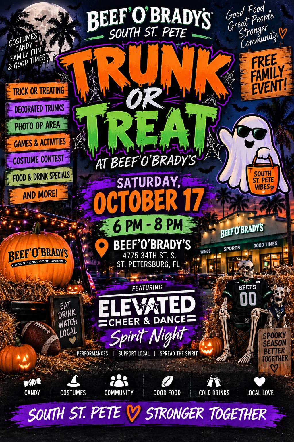 Beef O'Brady's Trunk or Treat, Oct 17th
